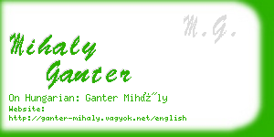 mihaly ganter business card